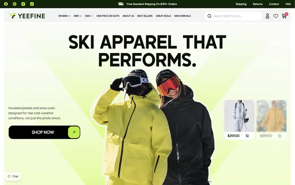 Yeefine — Shopify Store